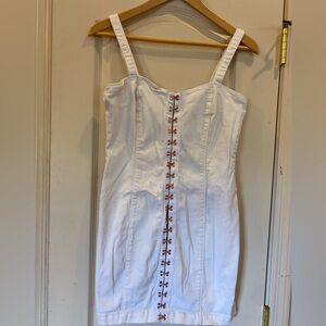 White Demin hook dress